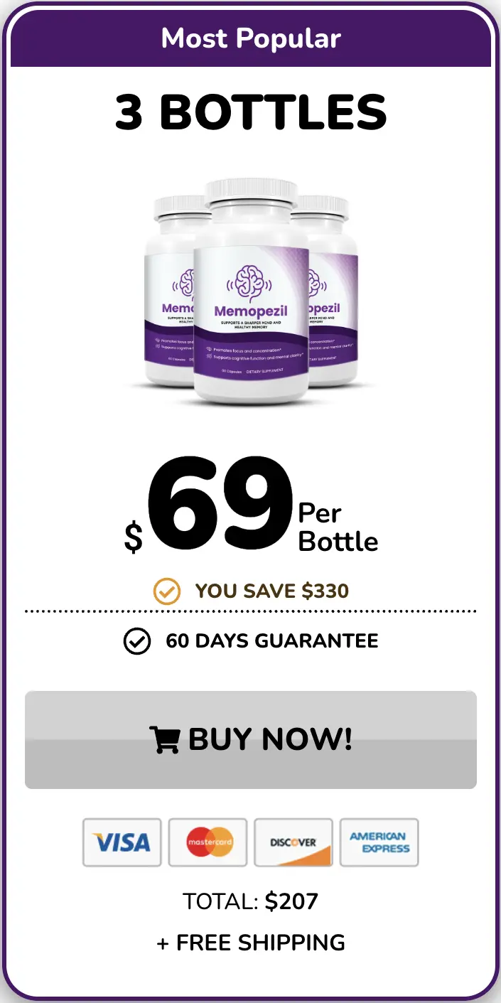 Buy Memopezil 3 Bottles