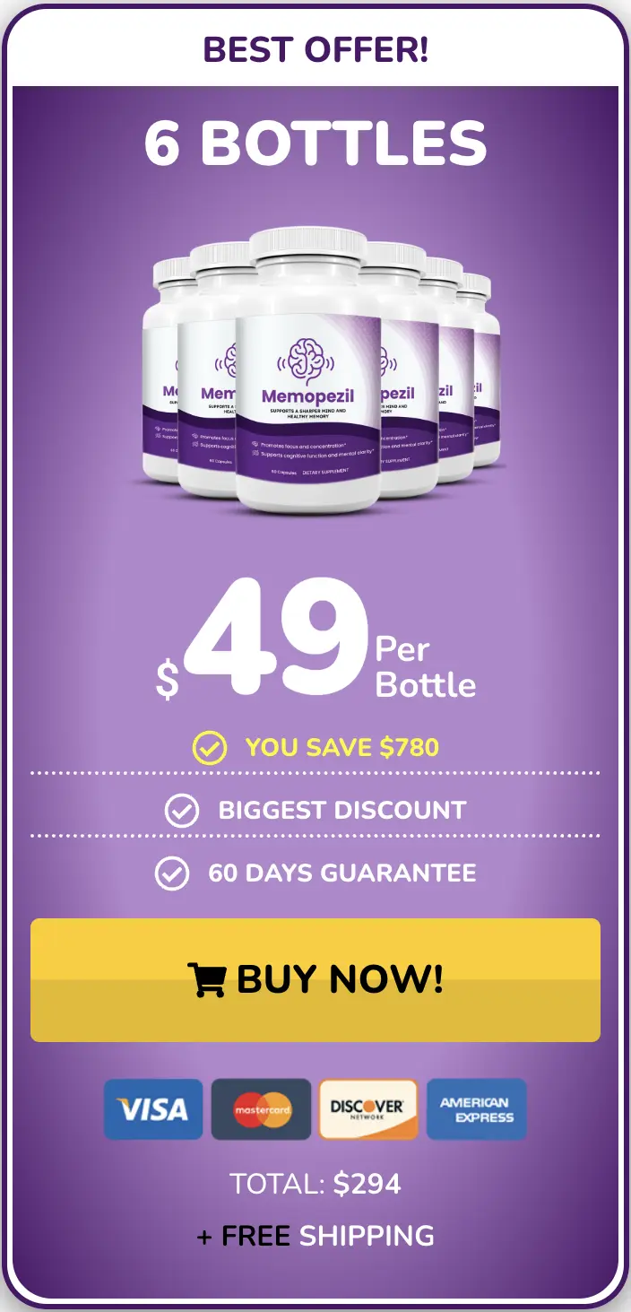 Buy Memopezil 6 Bottles